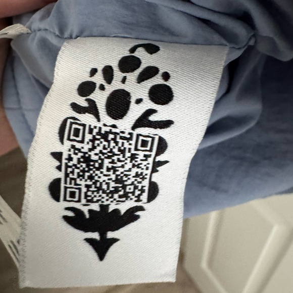 Free People Happy Trails Poncho blue/grey size Small - Picture 9 of 11